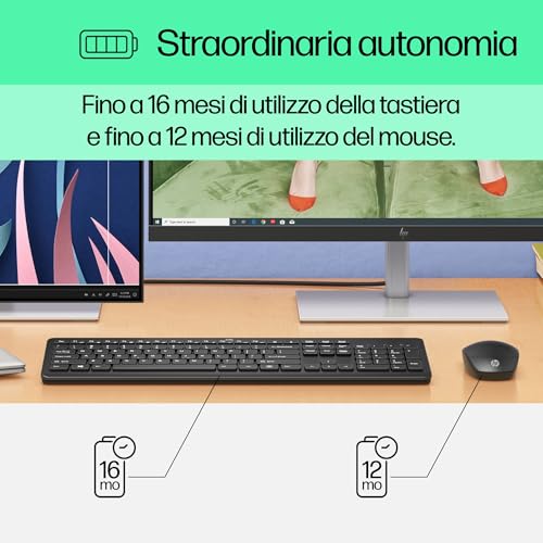 Thumbnail 8 de HP 230 Combo Tastiera e Mouse Wireless: kit affidabile con dongle USB-A a 2,4 GHz