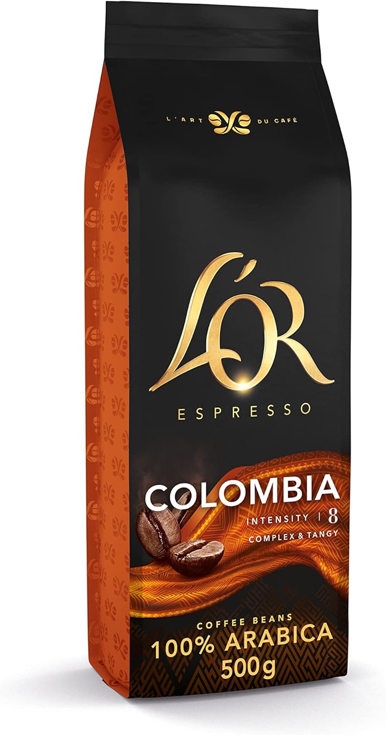 Detalle de L'OR Espresso Colombia Café en Grano 100% Arábica ☕ 500g