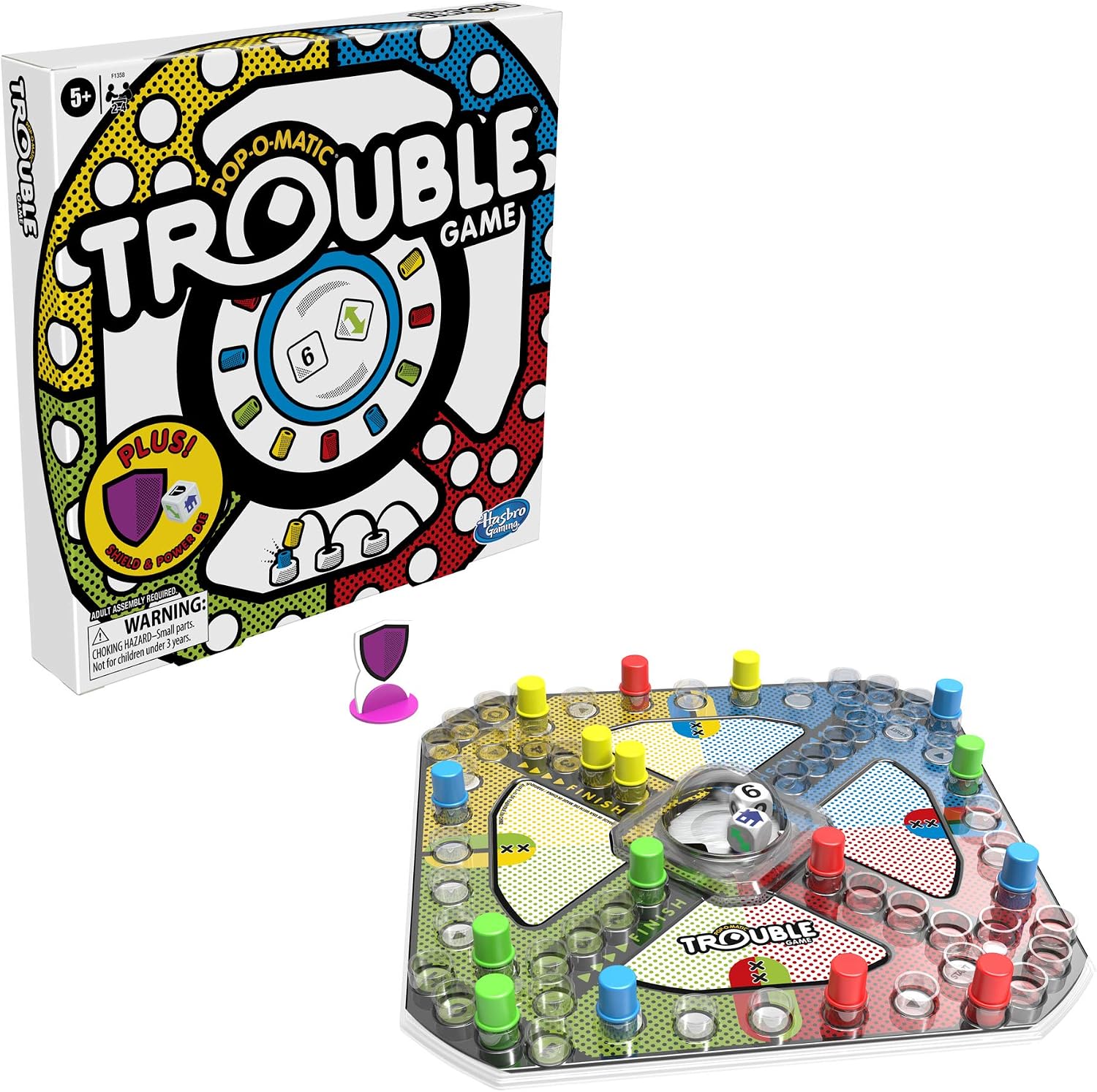 Thumbnail 3 de Hasbro Gaming Trouble Board Game 2-4 Players
