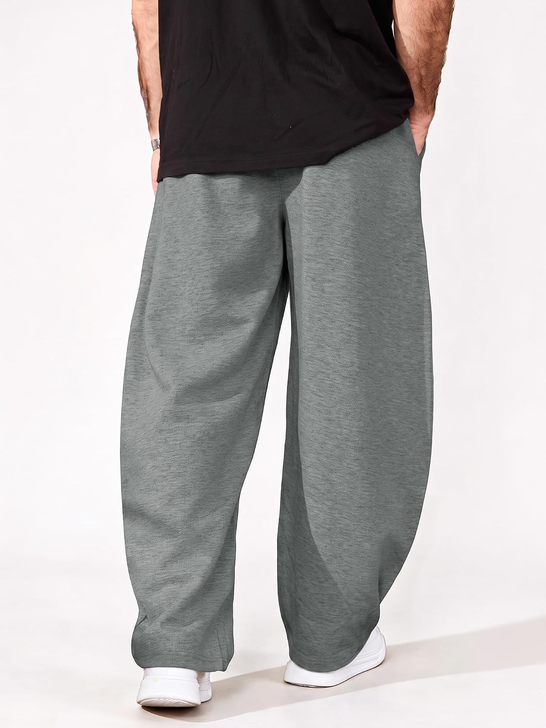 Detalle de JEMLDL Men's Baggy Sweatpants, Polyester Blend
