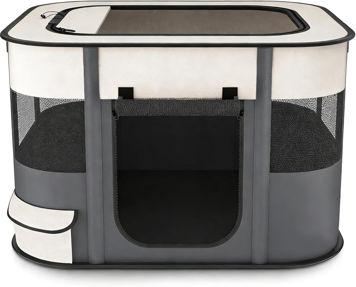 Detalle de Floving Portable Doghouse Pet Fence Playpen (70 x 55 x 45cm) Foldable Kennel Tent with Carry Bag