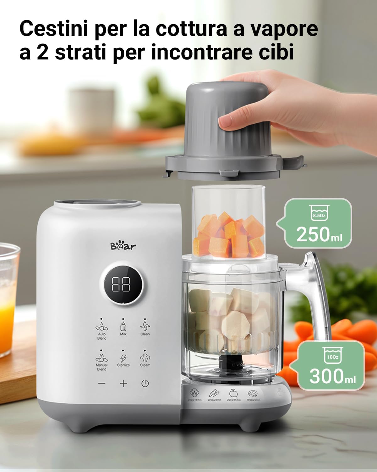Detalle 1 de Bear Cuocere a vapore 6in1 per alimenti per bambini 🍲