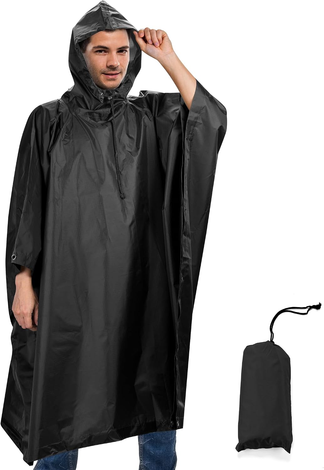 Detalle de Sensong Poncho Pluie Imperméable 3-en-1 Capuche