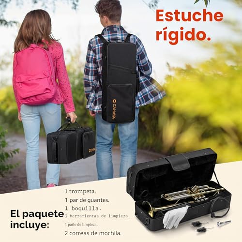 Thumbnail 6 de CAHAYA Trompeta Sib con boquilla 7C y estuche: kit completo para principiantes y estudiantes
