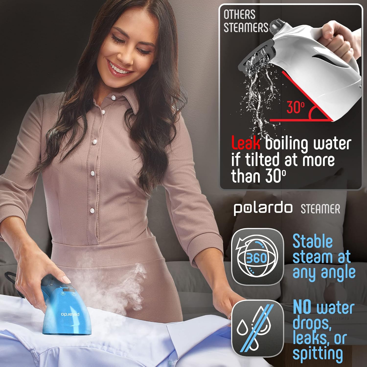 Thumbnail 4 de Portable Travel Garment Steamer 25s Handheld