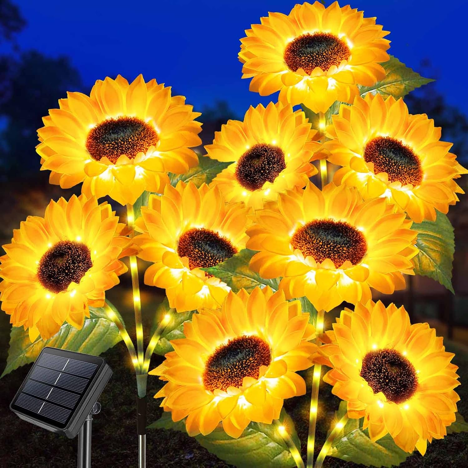 Detalle de Solar Sonnenblumen für außen, 3er Set