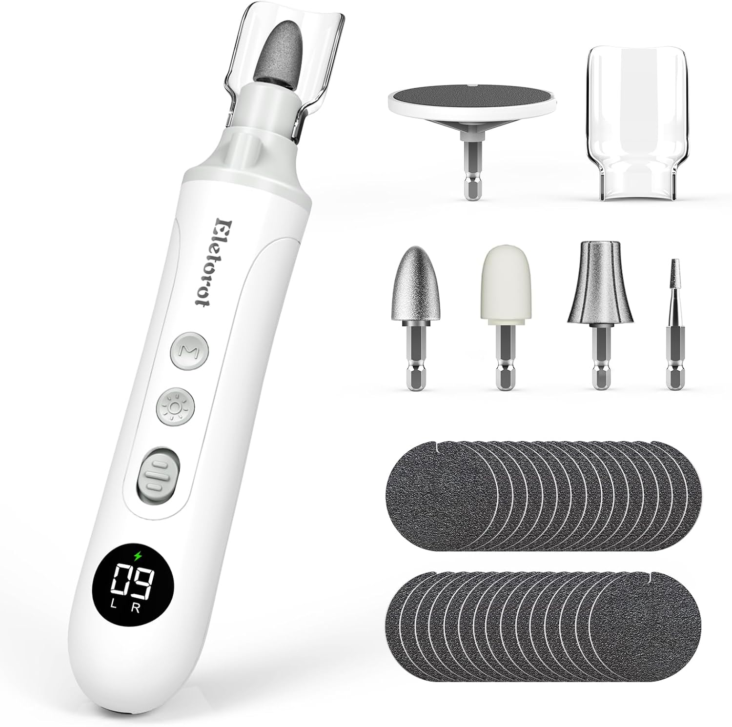 Detalle de Eletorot AOL02 Electric Nail File Set, Cordless 5-in-1 Manicure & Pedicure Kit