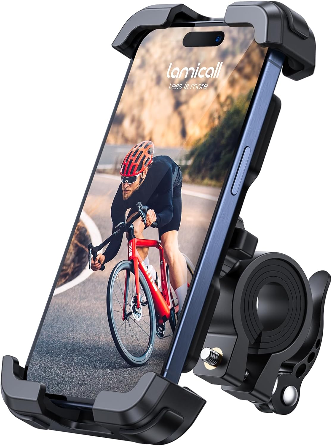 Detalle de Lamicall Supporto Telefono Bicicletta: portabicicletta universale, resistente e a prova di urti per manubri 15–40 mm