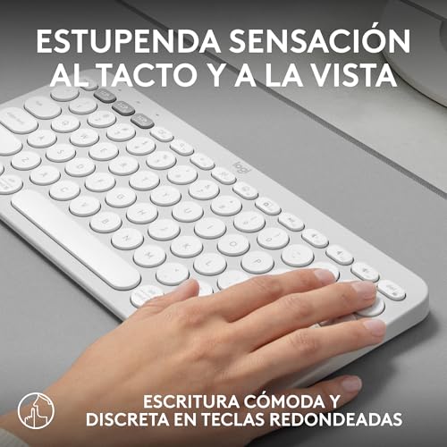 Detalle 2 de Logitech Pebble Keys 2 K380s: teclado Bluetooth 3 dispositivos, diseño compacto y sostenible