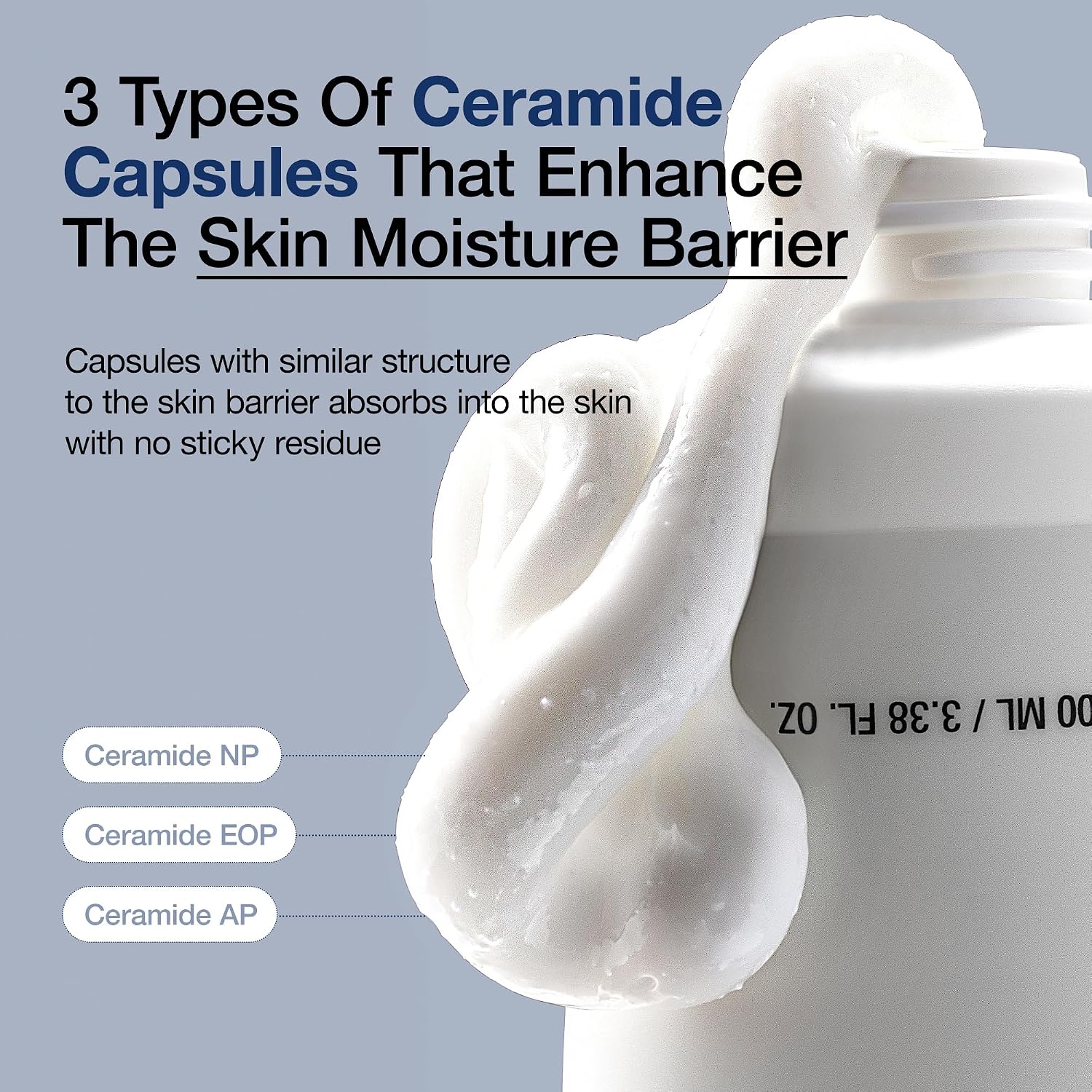 Detalle 2 de ANUA 3 Ceramide Panthenol Moisture Barrier Cream, 3.38 fl oz Face Moisturizer