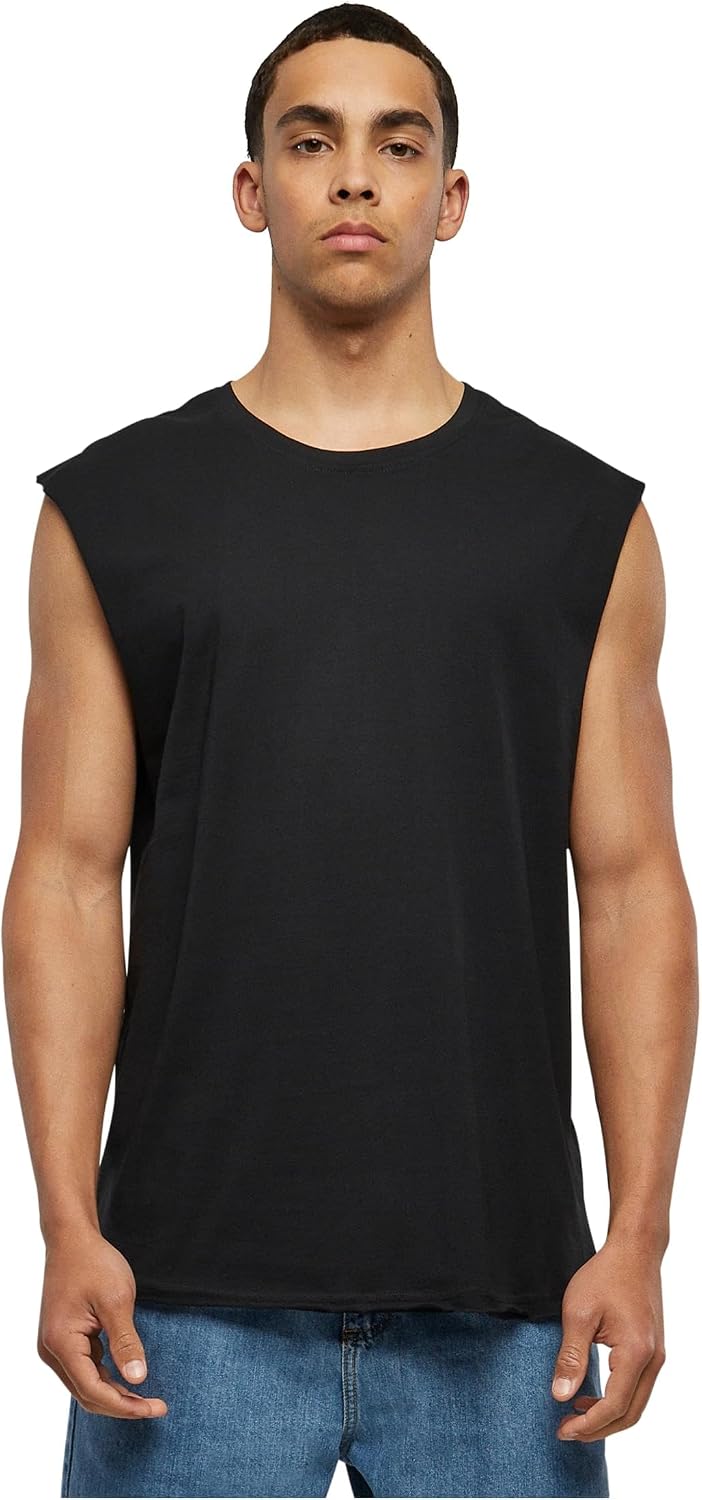 Detalle de Urban Classics Herren Open Edge Sleeveless Tee – Ärmelloses Shirt für Streetwear & Training