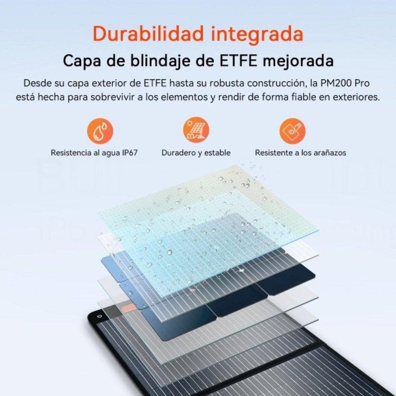 Thumbnail 2 de Panel solar OSCAL PM200Pro 200W IP67 ☀️ Alta eficiencia y plegable