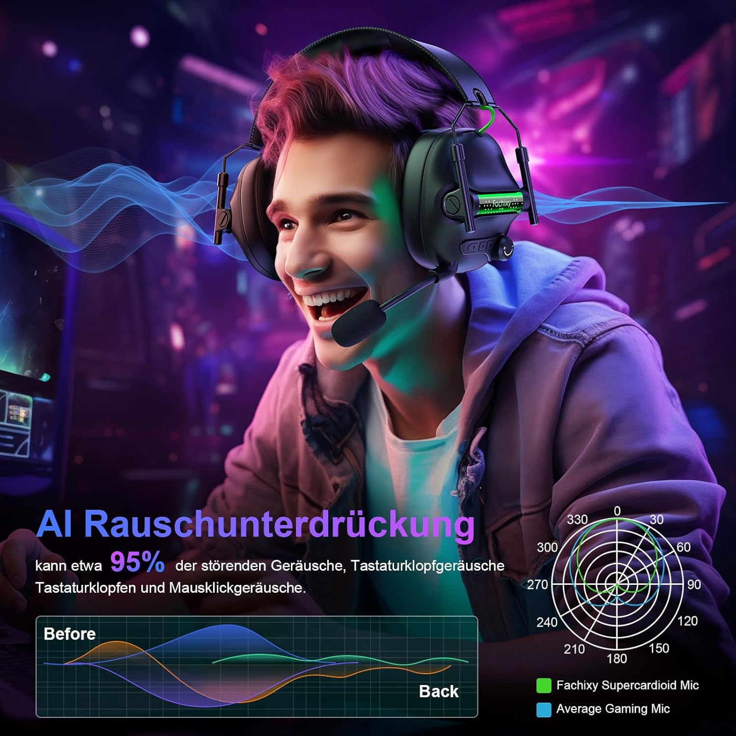 Thumbnail 3 de FC400 Wireless Gaming Headset mit 50 Stunden Akkulaufzeit