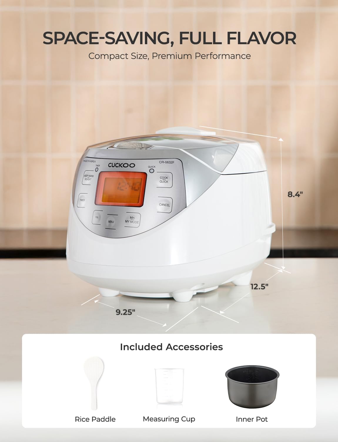 Thumbnail 5 de CUCKOO Micom Rice Cooker CR-0632F (6 cup uncooked / 12 cup cooked) with Fuzzy Logic, Delay Timer & Keep Warm