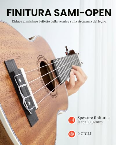 Thumbnail 4 de Donner ukulele da concerto 23 pollici