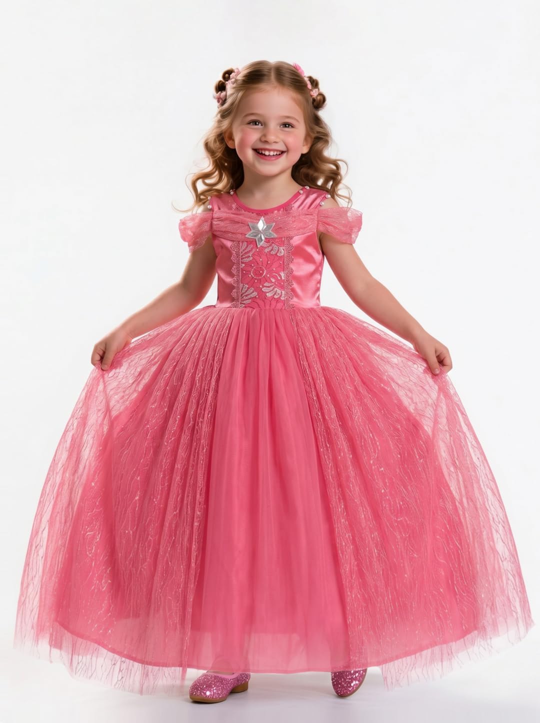 Detalle de BLINGCOS RGB LED Princess Costume for Girls with App & Remote Control