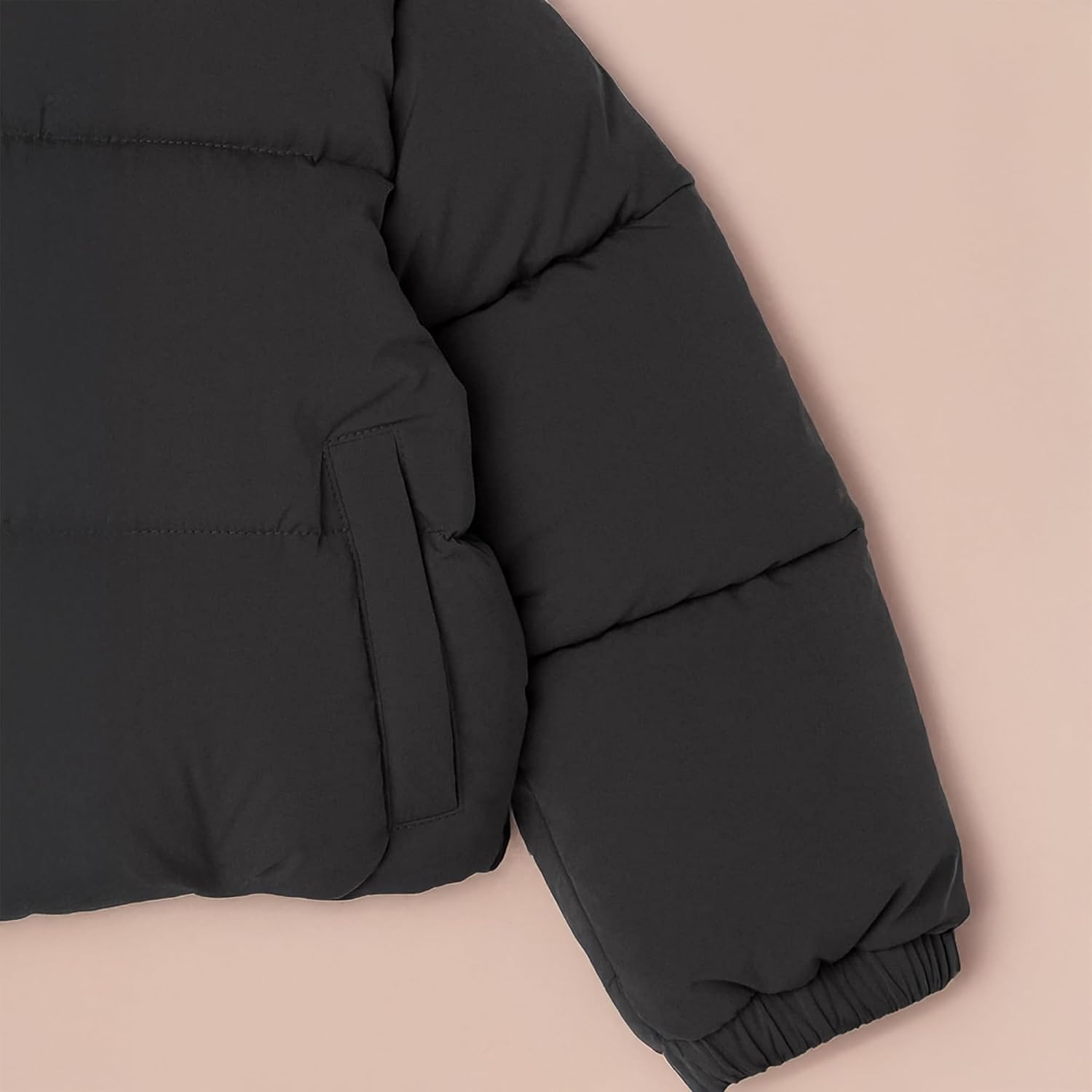 Thumbnail 4 de Amazon Essentials Girls’ Cropped Full-Zip Puffer Jacket (quilted or sherpa fleece)