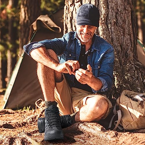 Thumbnail 2 de NORTIV 8 Men's Waterproof Hiking Boots – All Black (US 9) with UK sizing guidance