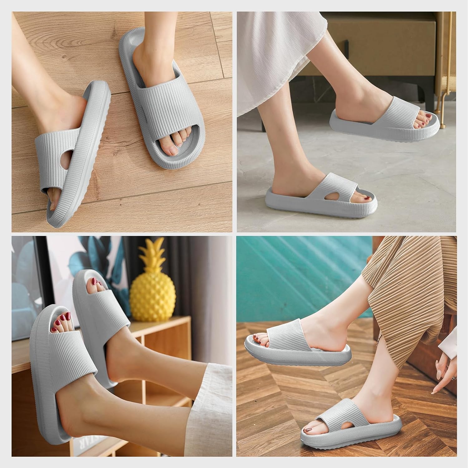 Detalle de HEOAARG tongs chaussons antidérapants 4 cm