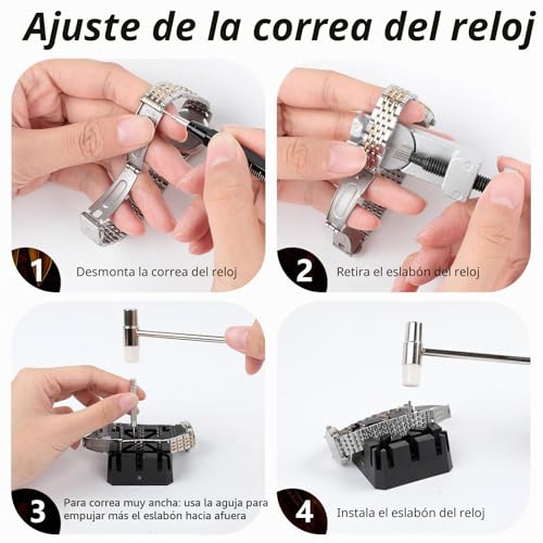 Detalle 2 de AiQInu Watch Repair kit01 – Juego de herramientas de relojería multifuncional de 150 piezas