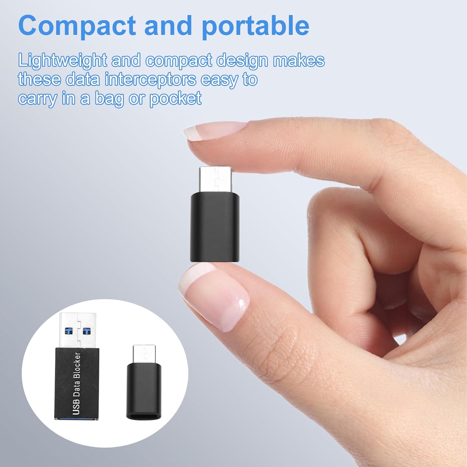 Thumbnail 6 de talNite USB & USB-C Data Blocker Set (2 Pack) – charge-only adapters to help prevent juice jacking