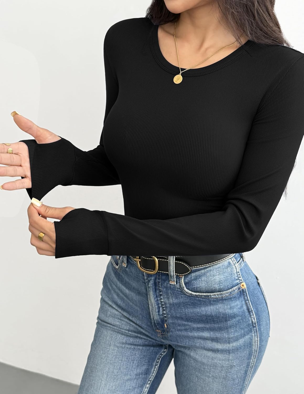 Detalle de Ekouaer Women's Long-Sleeve Shirt