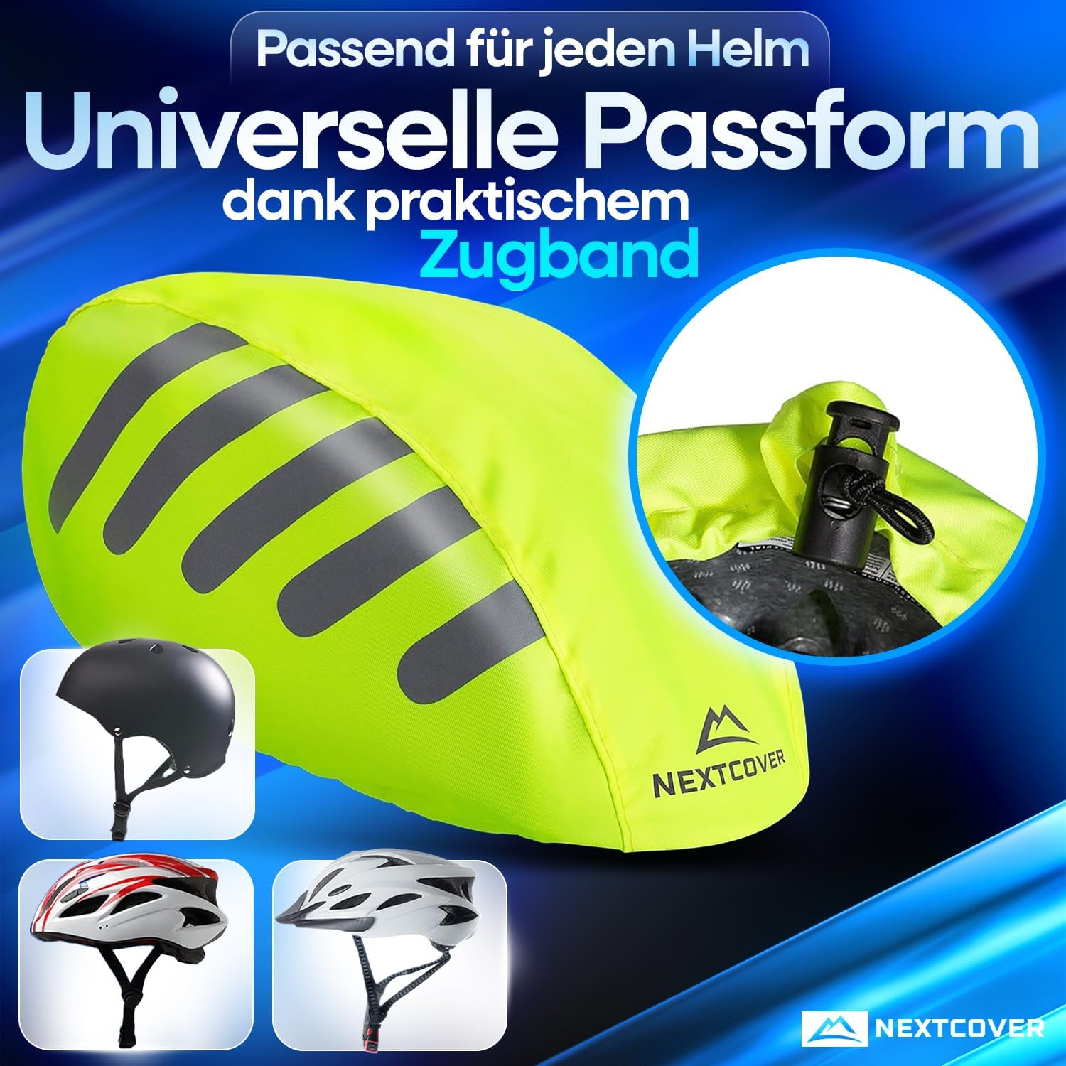 Detalle de Nextcover Universal Fahrradhelm Regenschutz 150D