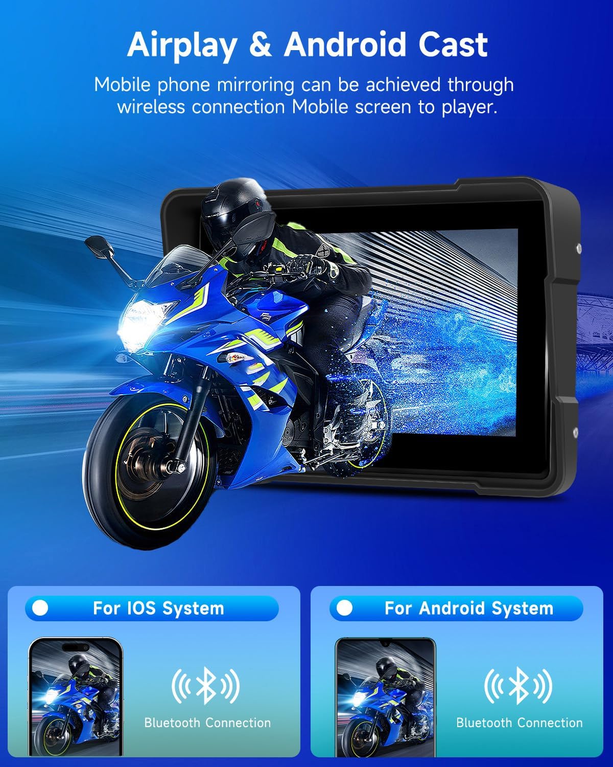 Thumbnail 2 de Rimoody Inalámbrico Carplay Moto 7'' Pantalla IP67