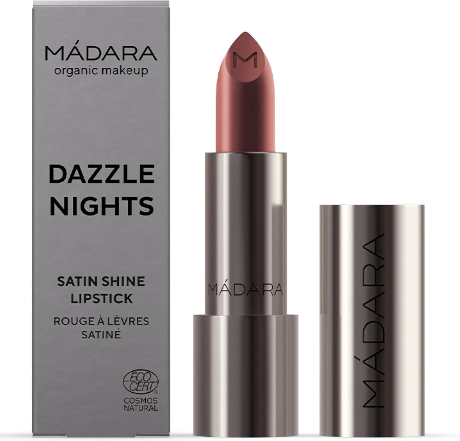Detalle 2 de MÁDARA DAZZLE NIGHTS #503 Charisma — Rouge à Lèvres satiné vegan, 3,8 g
