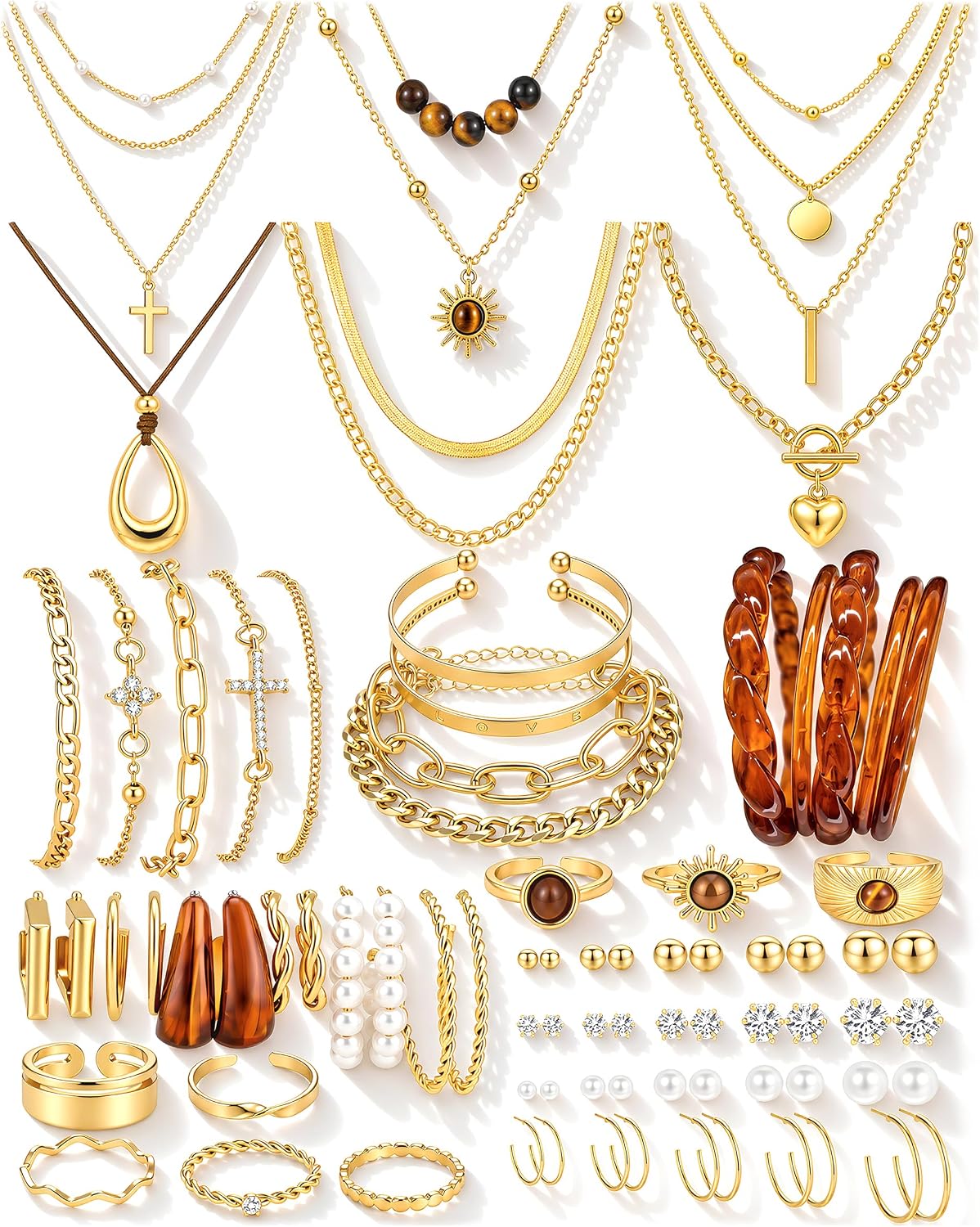 Detalle de FAXHION Western Jewelry Set, 73-Piece