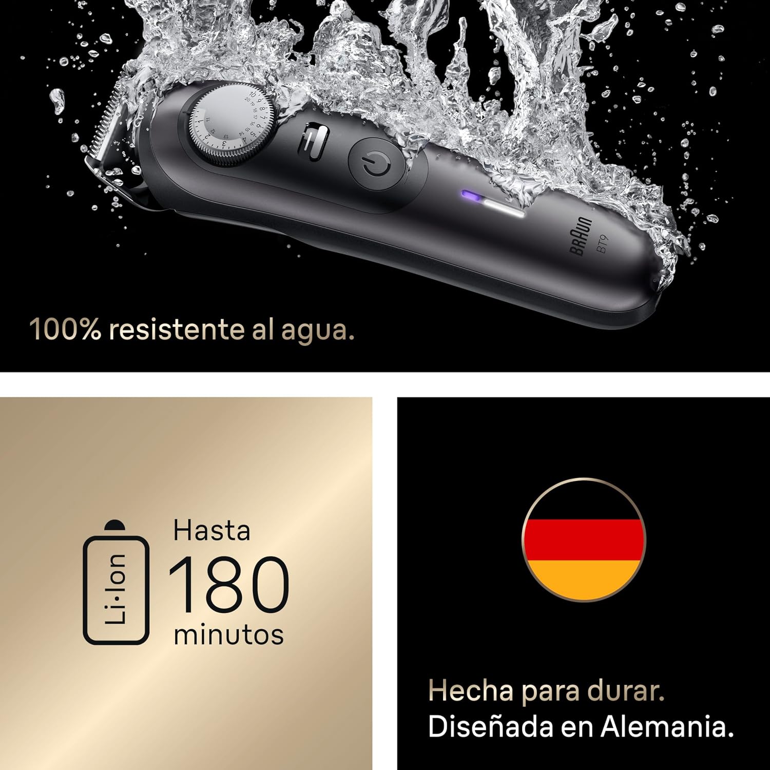 Thumbnail 6 de Braun Series 9 BT9565: Recortadora de Barba Resistente al Agua ✂