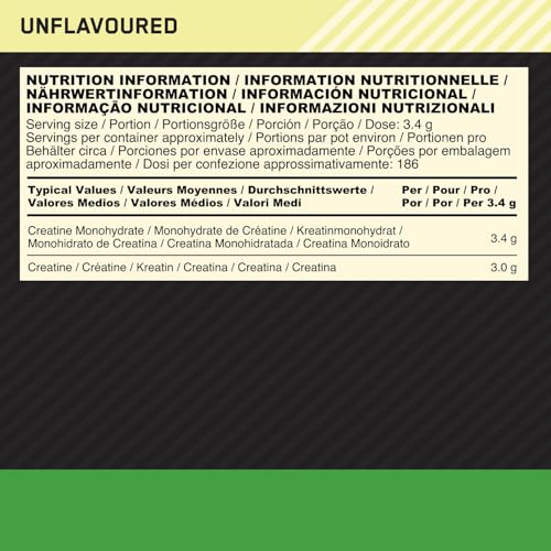 Thumbnail 9 de Optimum Nutrition Creatina Monoidrata Micronizzata in Polvere – 634 g, 100% puro e senza aroma
