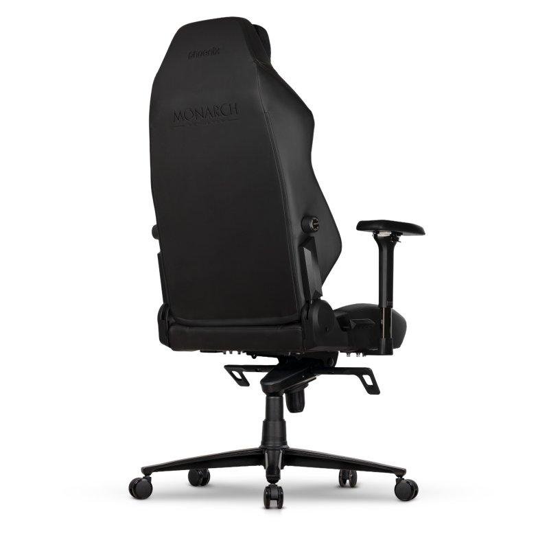 Detalle de Silla Gaming Phoenix Monarch Remaster – Cuero Napa Negra, Talla R