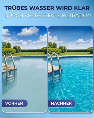 Detalle de PoolBuddy Poolklar 500 ml – Kristallklares Wasser für Pool, Planschbecken und Whirlpool