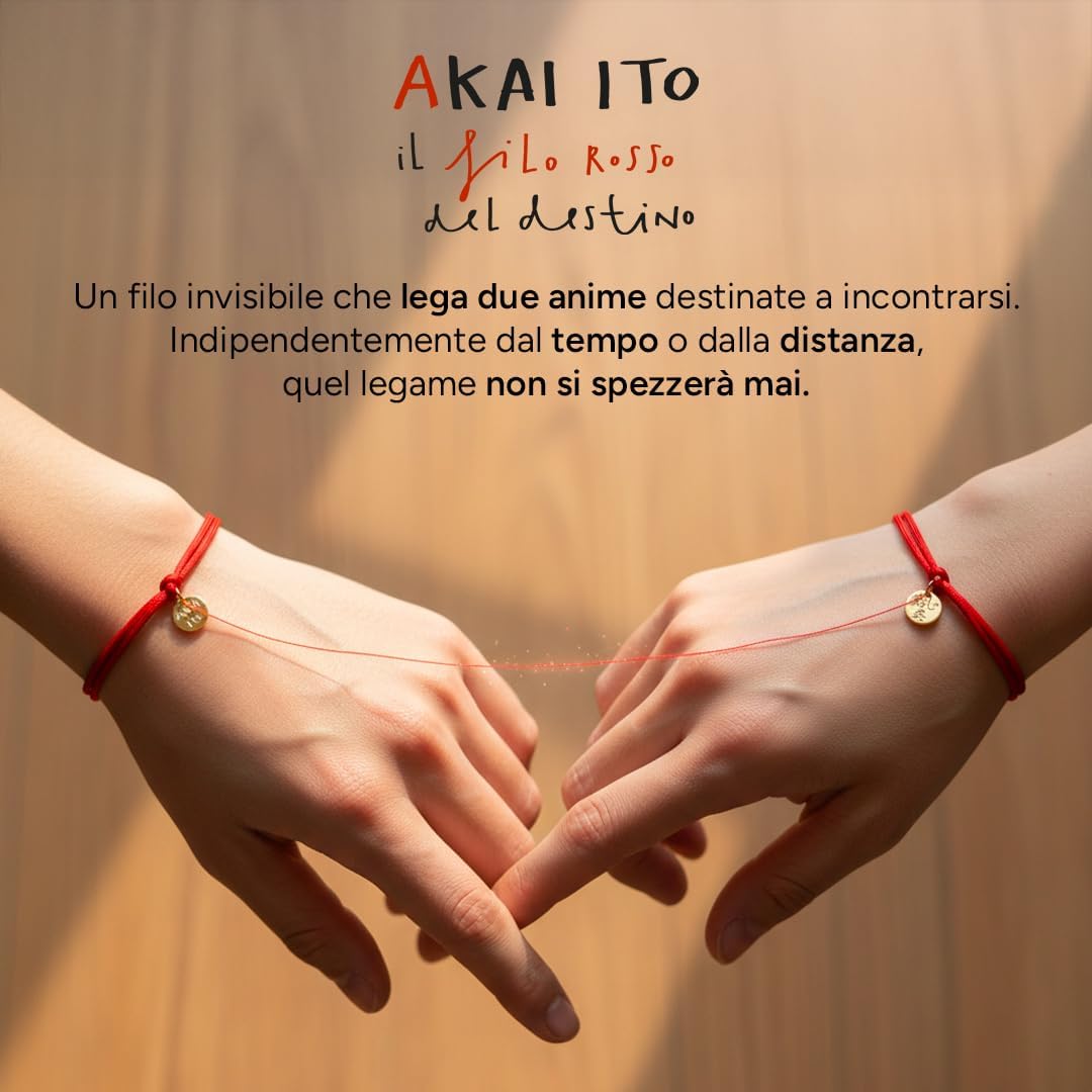 Thumbnail 2 de KAKI Braccialetti Filo Rosso Destino
