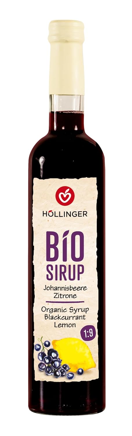 Thumbnail 2 de Höllinger Bio Johannisbeer-Zitrone Sirup (vegan) – 3×500 ml in der Glasflasche, fruchtig frisch