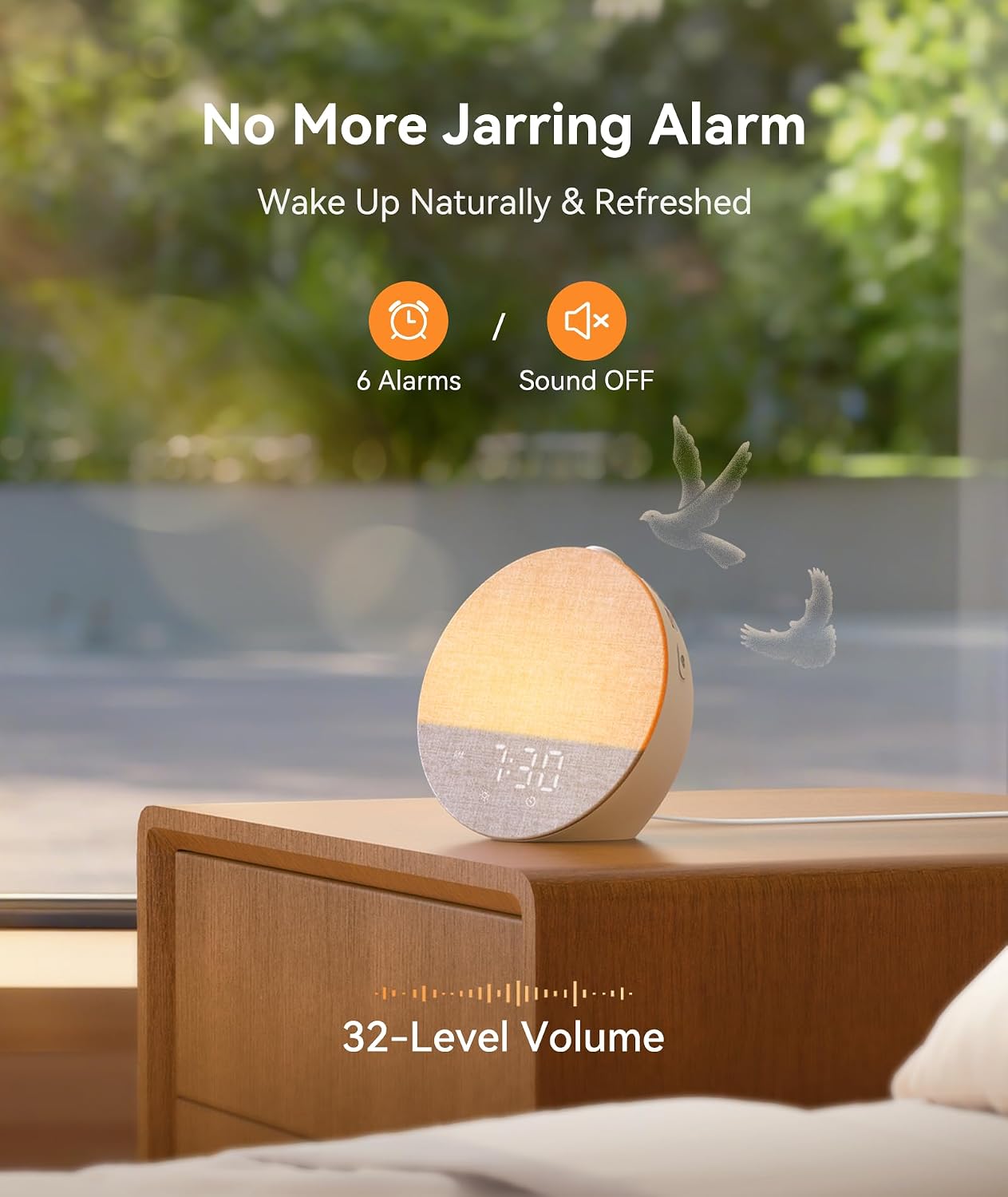 Detalle de Dreamegg Sunrise 1 Pro wake-up light, 10 colours ⏰