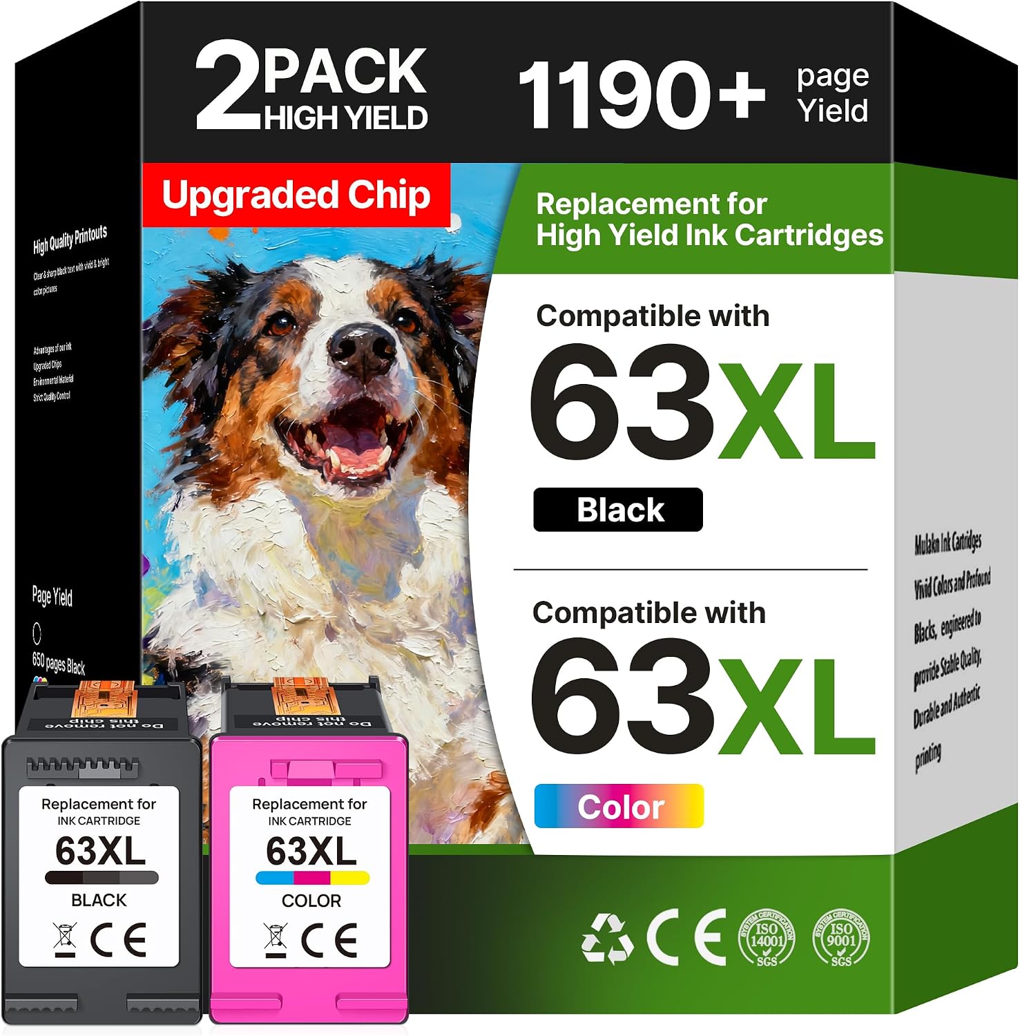 Detalle de 63XL Compatible Ink Cartridges, Black and Tri-Color