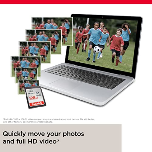 Detalle de SanDisk Ultra SDXC Card 128GB: Solid entry for compact to mid-range cameras