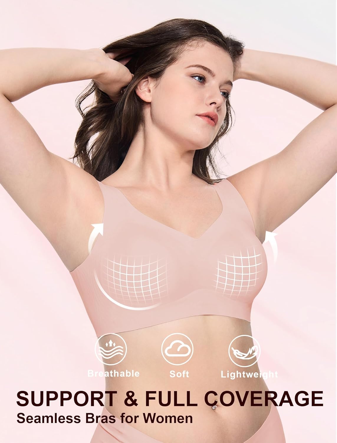 Thumbnail 3 de Soft Intention Jelly Wireless Bra (Seamless Push-Up, Full Coverage) — Regular & Plus Size