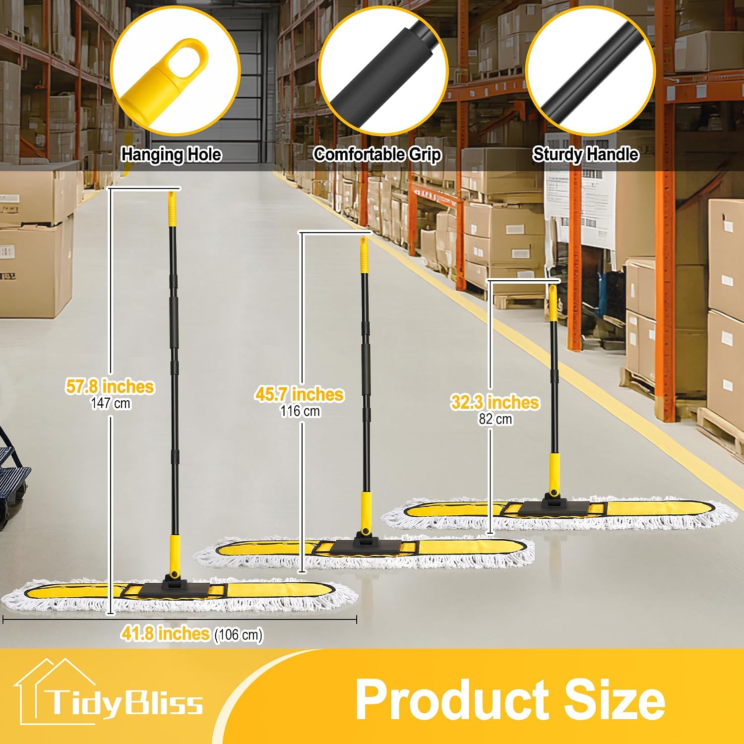 Thumbnail 6 de TidyBliss TCDM-4 36-Inch Commercial Dust Mop with Swivel Head