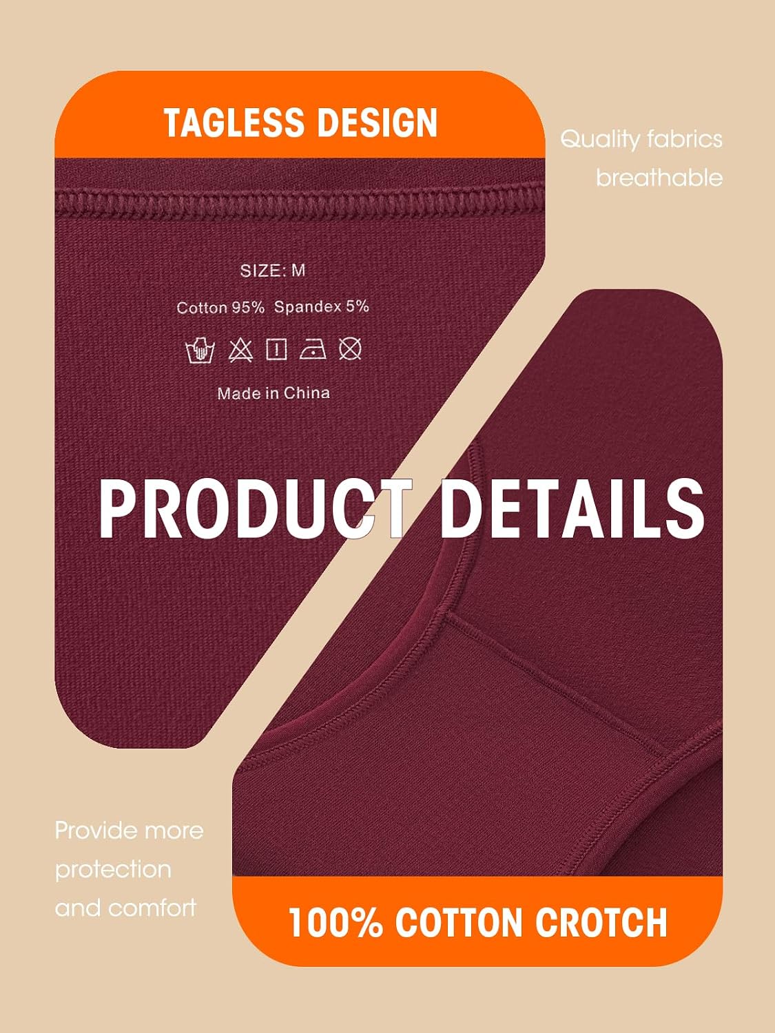 Thumbnail 4 de PNQUNZ Cotton Hipster 6-Pack Panties