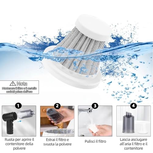 Detalle 2 de QIIZCP Aspirabriciole senza fili 23.000 Pa