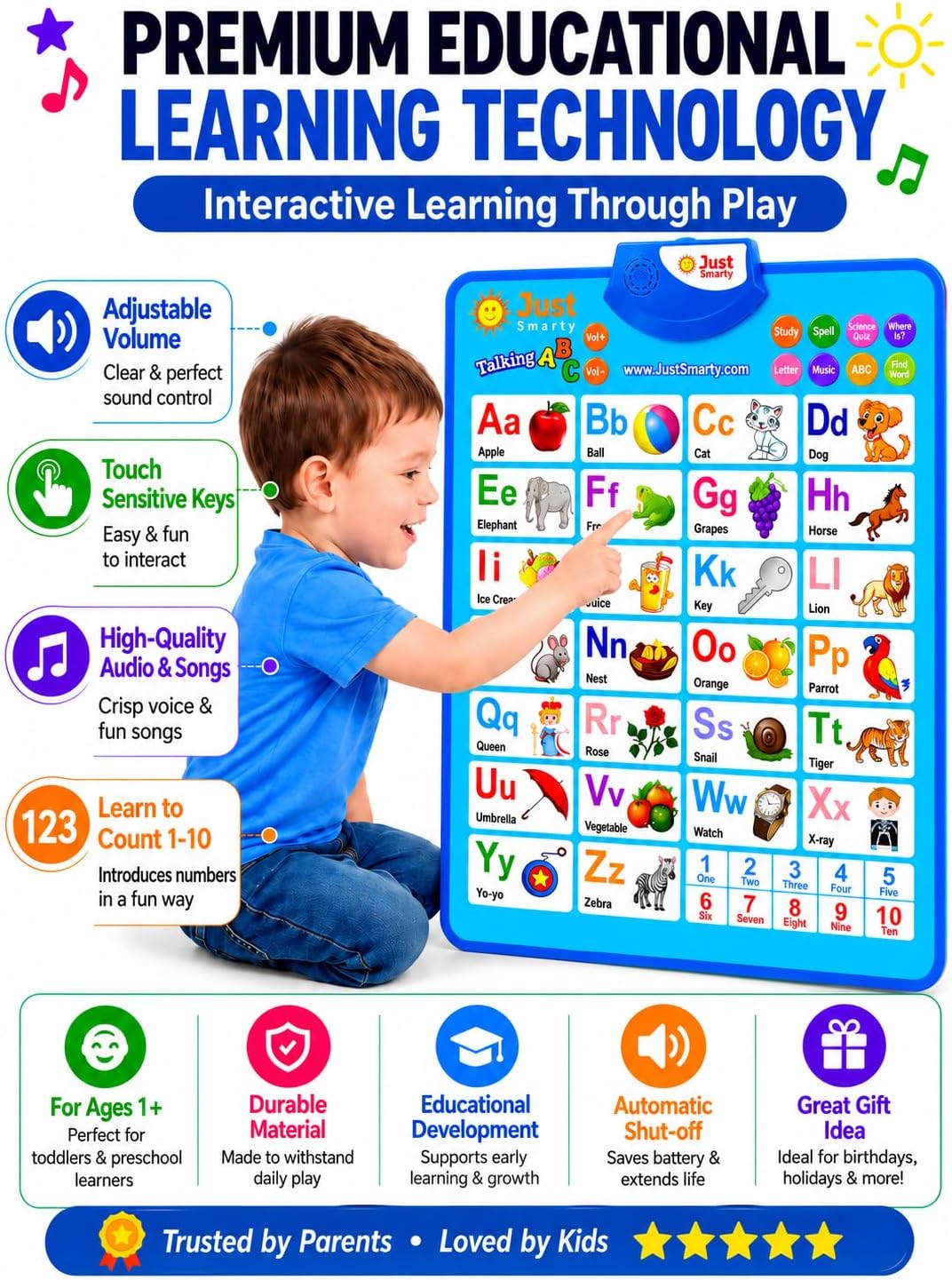 Detalle de Just Smarty Alphabet Wall Chart 1-3