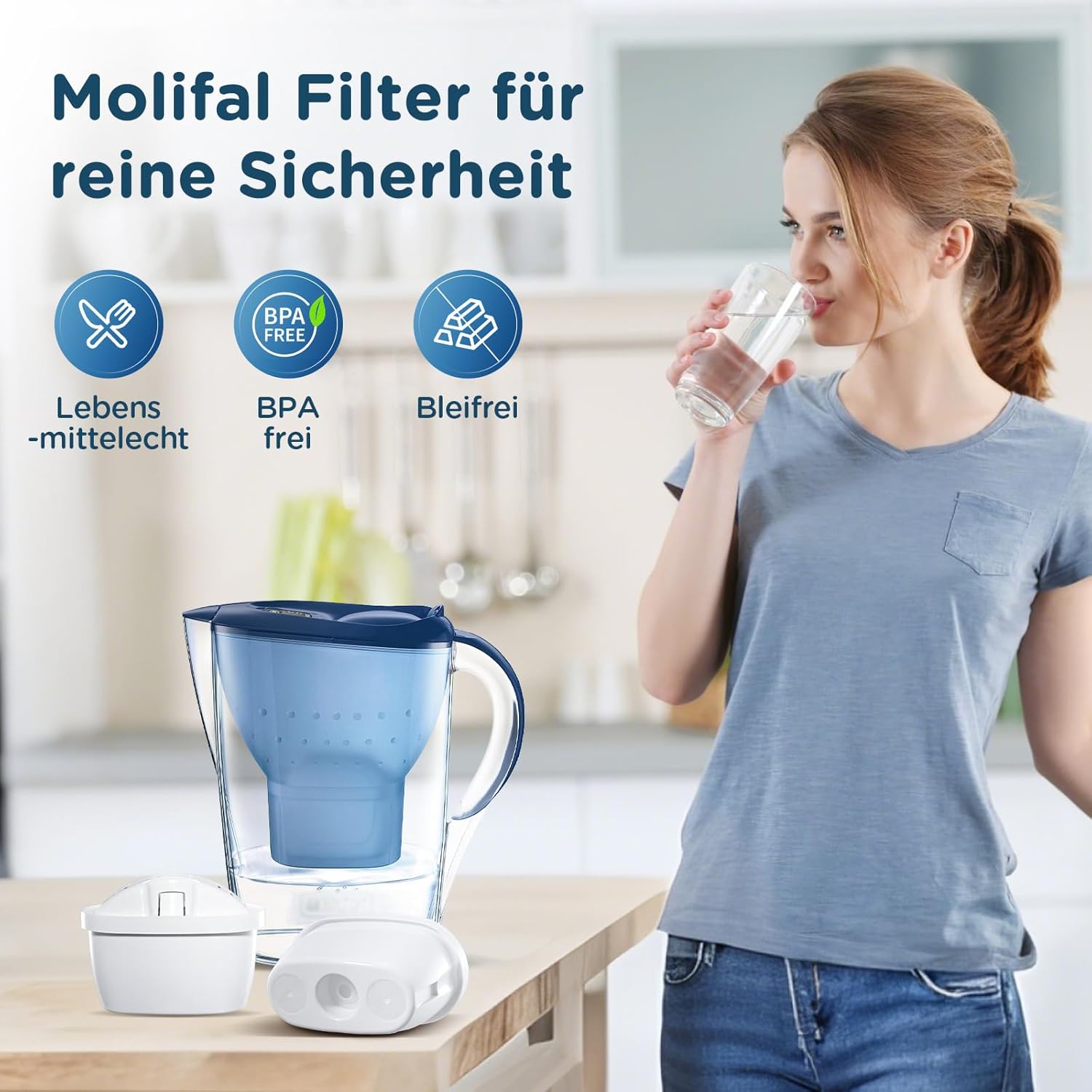 Thumbnail 2 de Molifal Wasserfilter Kartuschen Ersatz, kompatibel mit BRITA MAXTRA/Maxtra+ und PerfectFit (6er Pack)