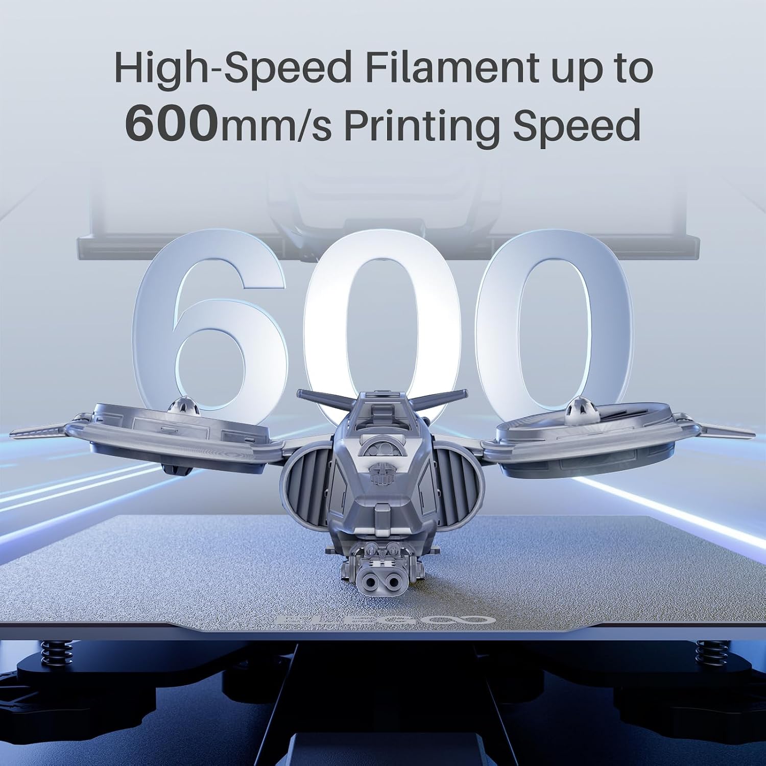 Thumbnail 1 de ELEGOO Rapid PLA Plus 1.75 mm Gray PLA+ 3D Printer Filament, 4 kg