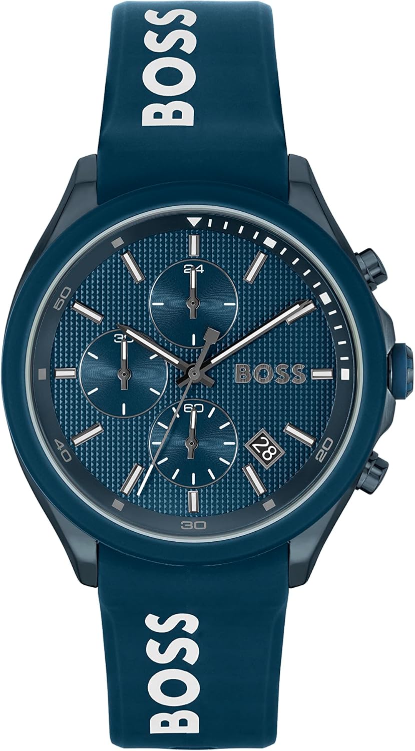 Thumbnail 6 de BOSS Herren Chronograph 44 mm Quarz Uhr Velocity Kollektion mit Silikonarmband