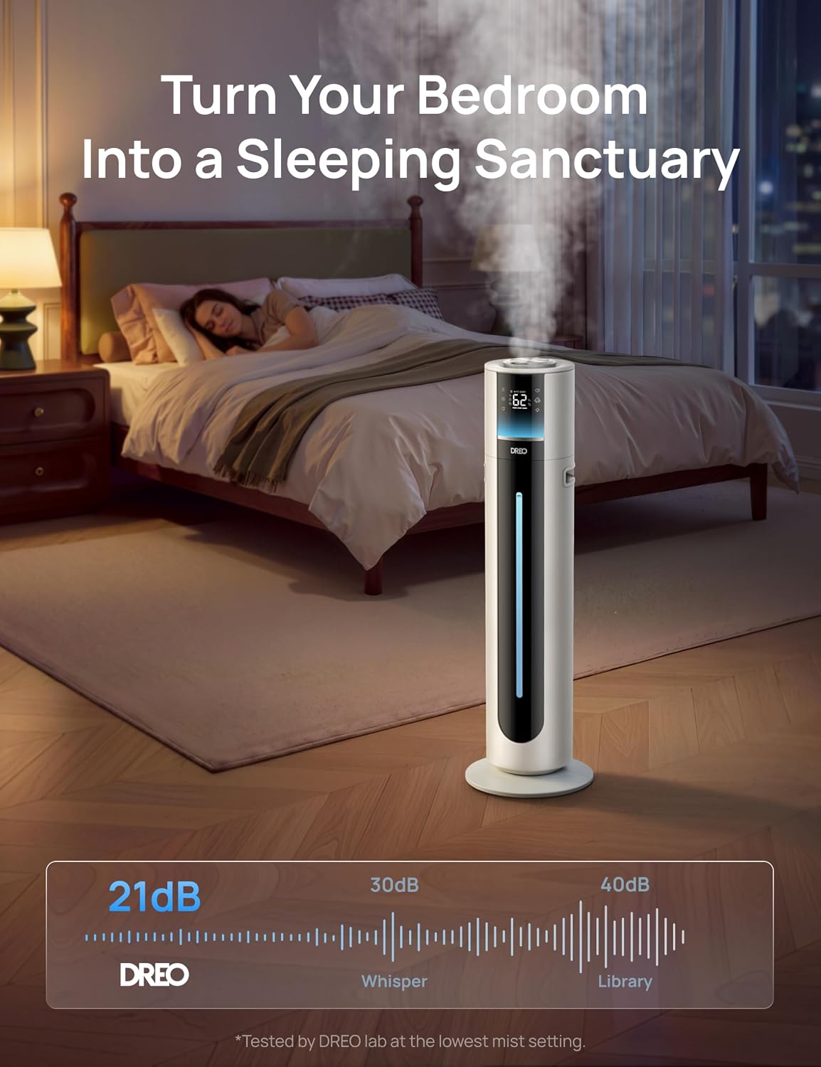 Detalle de DREO 747S DR-HHM017S White Smart Humidifier, 11L, App Control