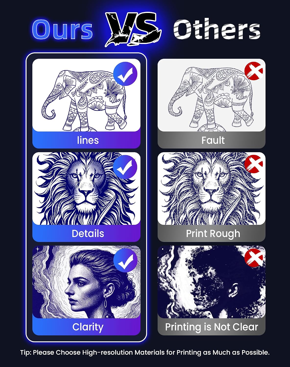 Detalle de vretti Tattoo Drucker – Tattoo Stencil Drucker mit A4 Transferpapier und kabelloser Performance