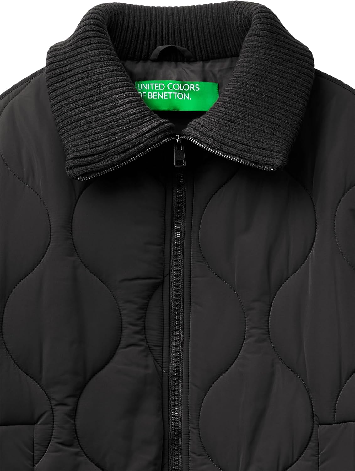 Detalle de United Colors of Benetton giubbotto donna 2R1VDN08J in nylon trapuntato con zip